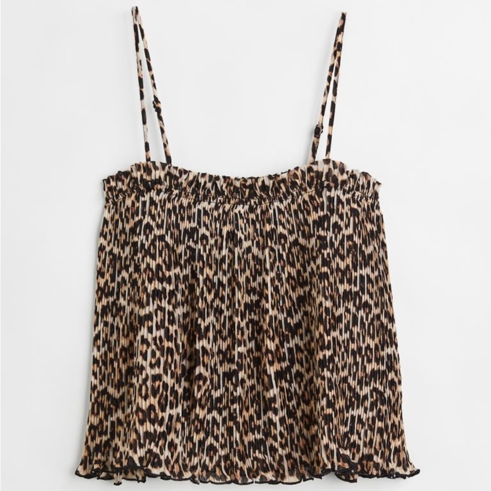 NWOT Chiffon Top in Leopard-print